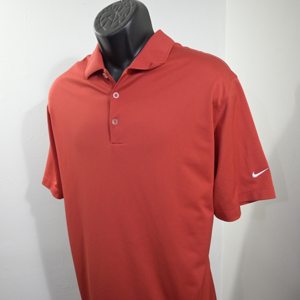 Nike Golf Golf Polo Mens XL Red Short Sleeve Dri-FIT Performance Wicking